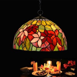 30 cm 1 Işık Tiffany Vitray...